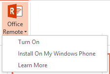 Office Remote in PowerPoint